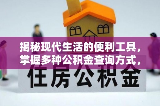 利通揭秘现代生活的便利工具，掌握多种公积金查询方式，让财富管理更轻松