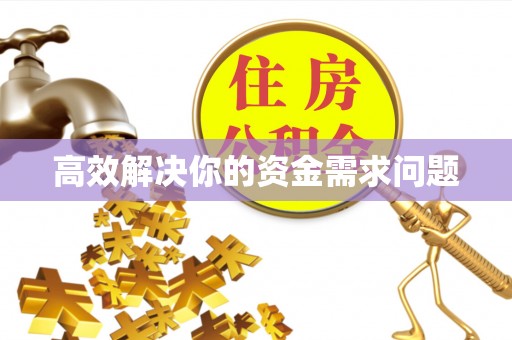 利通高效解决你的资金需求问题