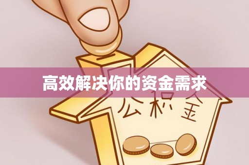 利通高效解决你的资金需求